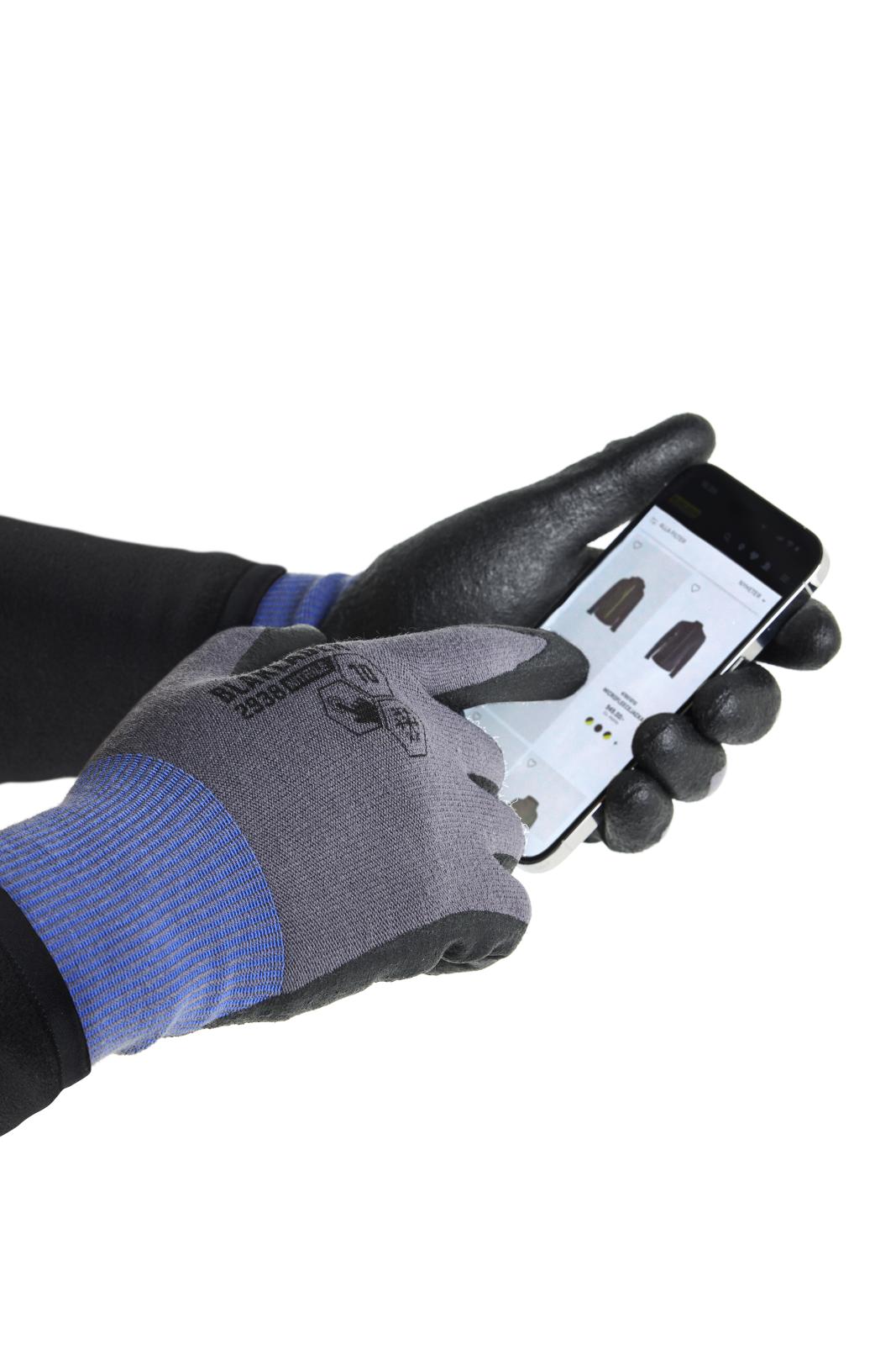 Blaklader Handschoenen Werkhandschoenen 29381416 nitril-gedipt gevoerd touch grijs(9400)