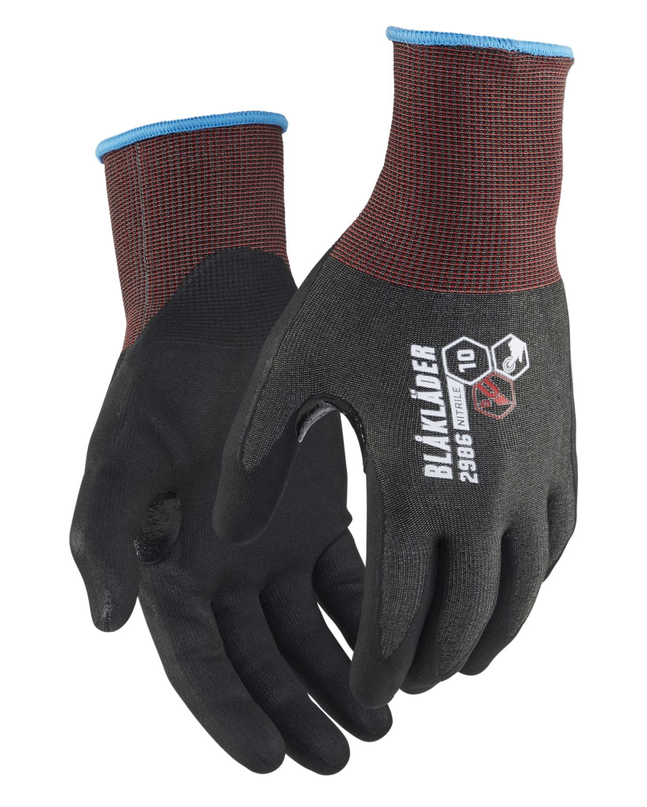 Blaklader Touch Handschoenen 29861409 Snijbestendig D Touch nitril-gecoat contacthitte zwart(9900)