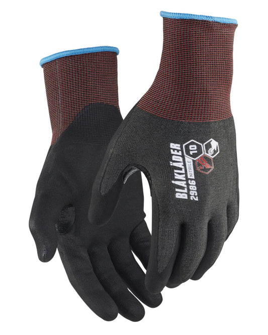Blaklader Touch Handschoenen 29861409 Snijbestendig D Touch nitril-gecoat contacthitte zwart(9900)