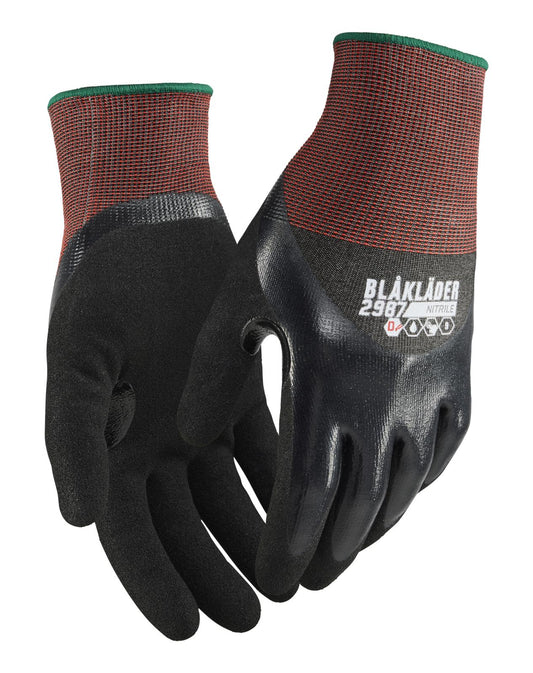 Blaklader Handschoenen Snijbestendige Handschoenen 29871421 D nitril-gecoat zwart(9900)