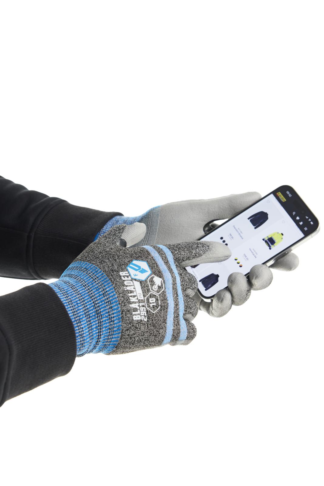 Blaklader Handschoenen Snijbestendige Handschoenen 29911422 F PU-gedipt Touch grijs(9400)