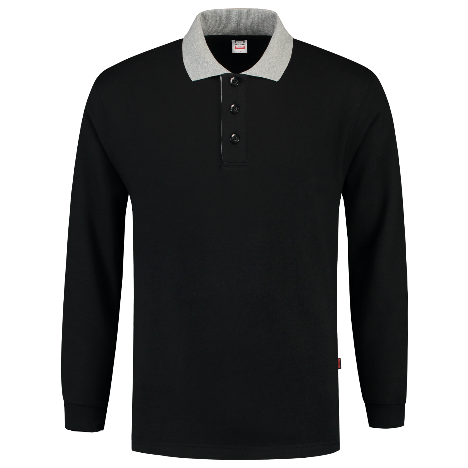 Tricorp Casual Polosweaters 301006-PSC280 zwart-grijs(blackgrey)