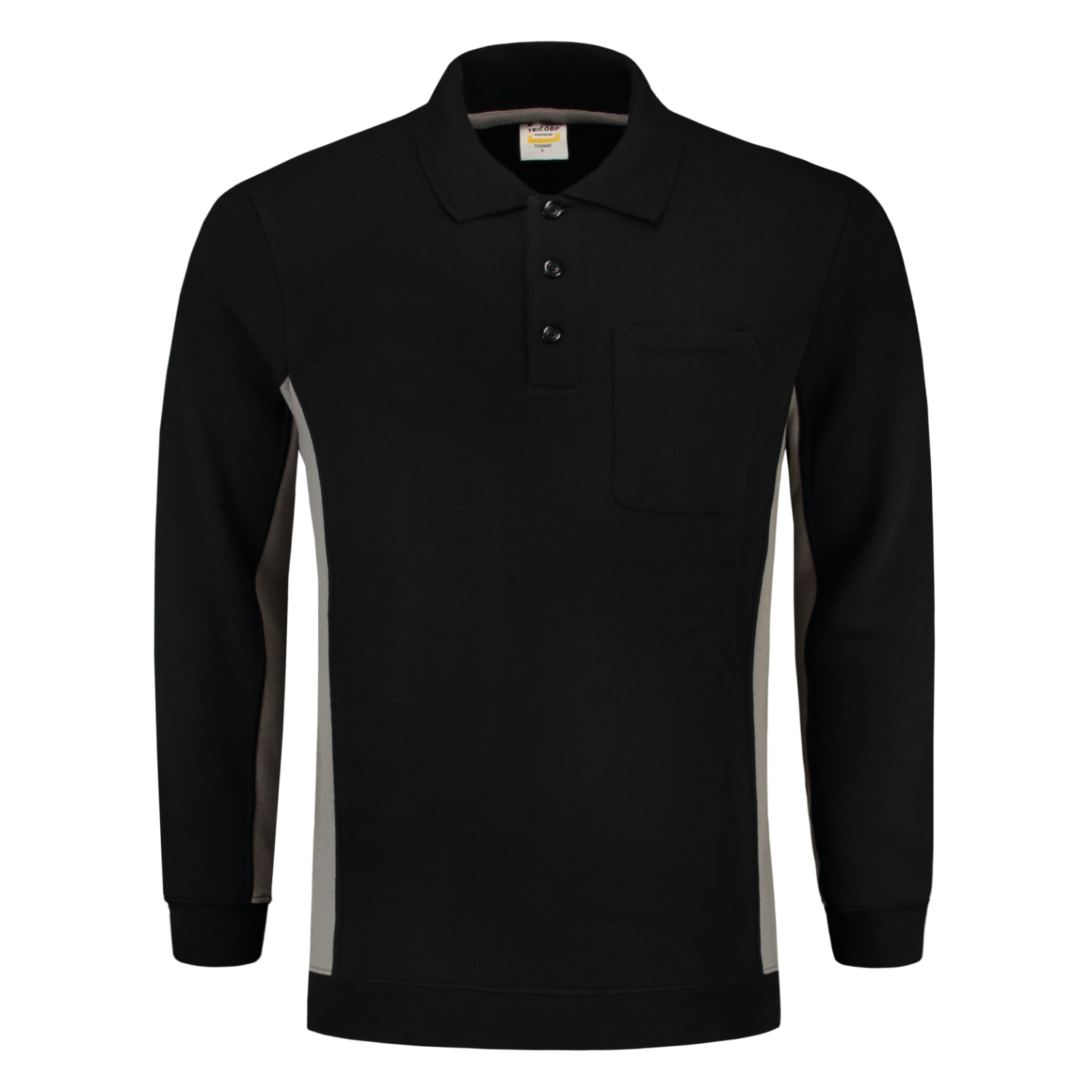 Tricorp Workwear Polosweaters 302001-TS2000 zwart-grijs(blackgrey)