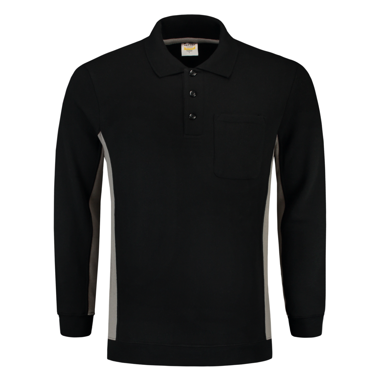 Tricorp Workwear Polosweaters 302001-TS2000 zwart-grijs(blackgrey)