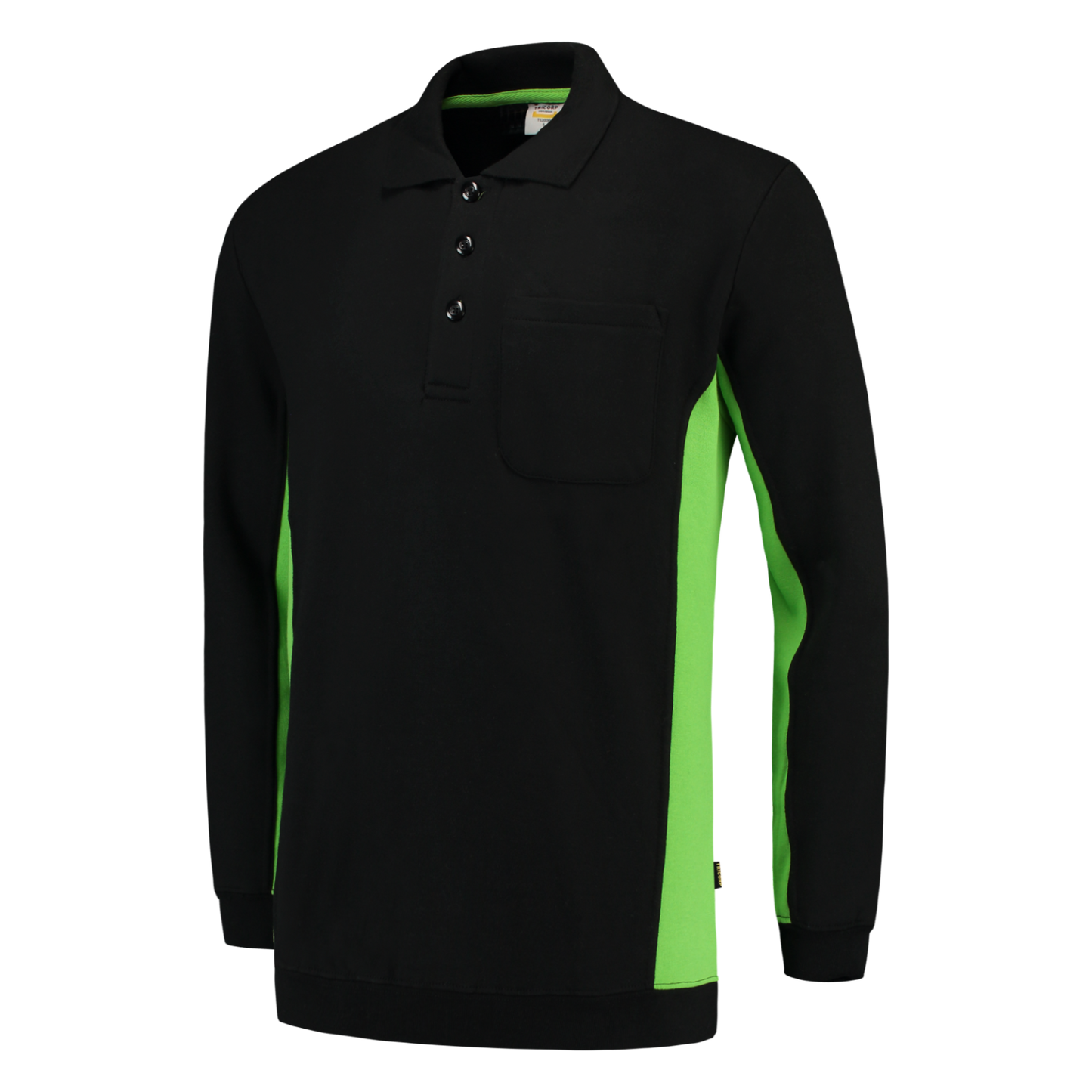 Tricorp Workwear Polosweaters 302001-TS2000 zwart-limoen(blacklime)
