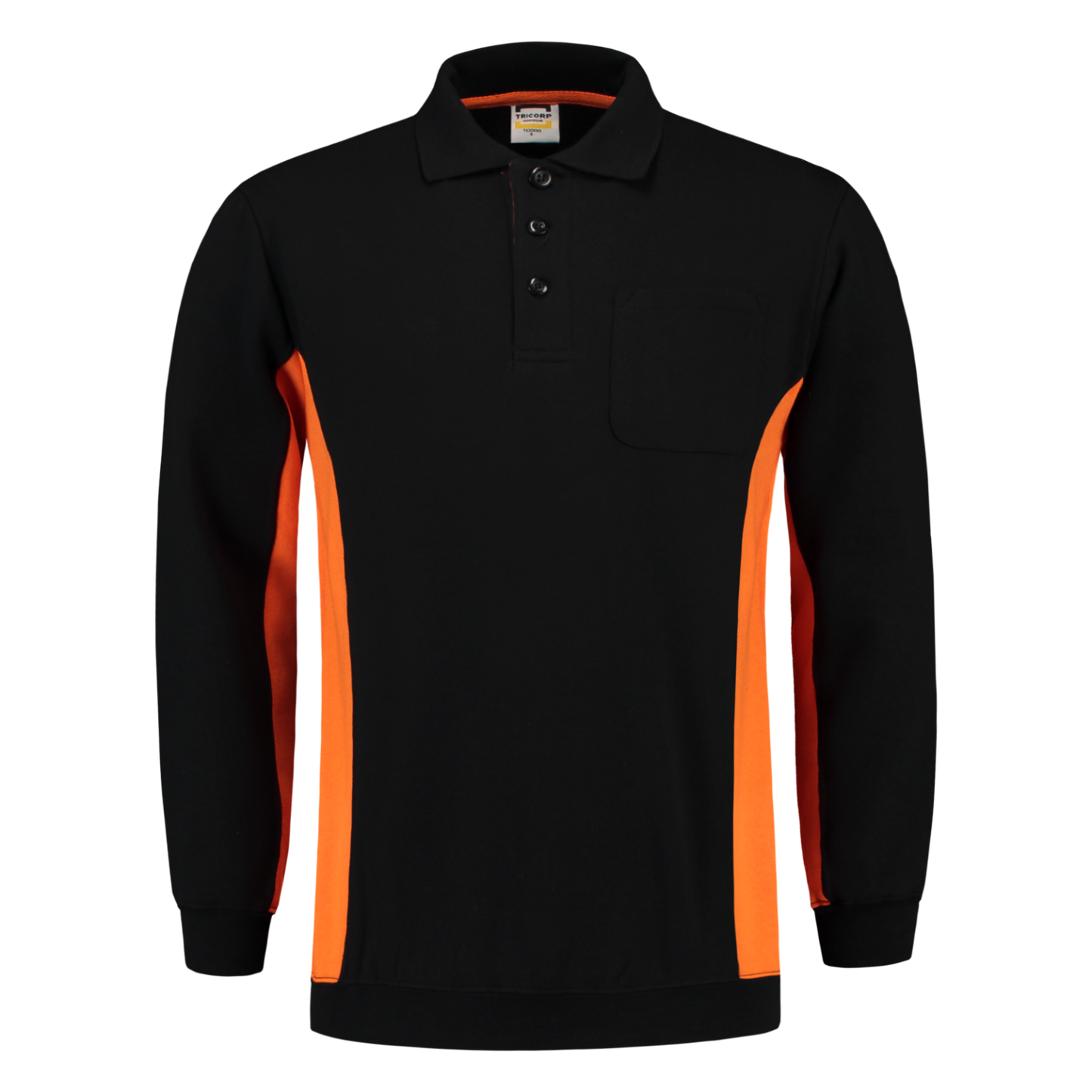 Tricorp Workwear Polosweaters 302001-TS2000 zwart-oranje(blackorange)