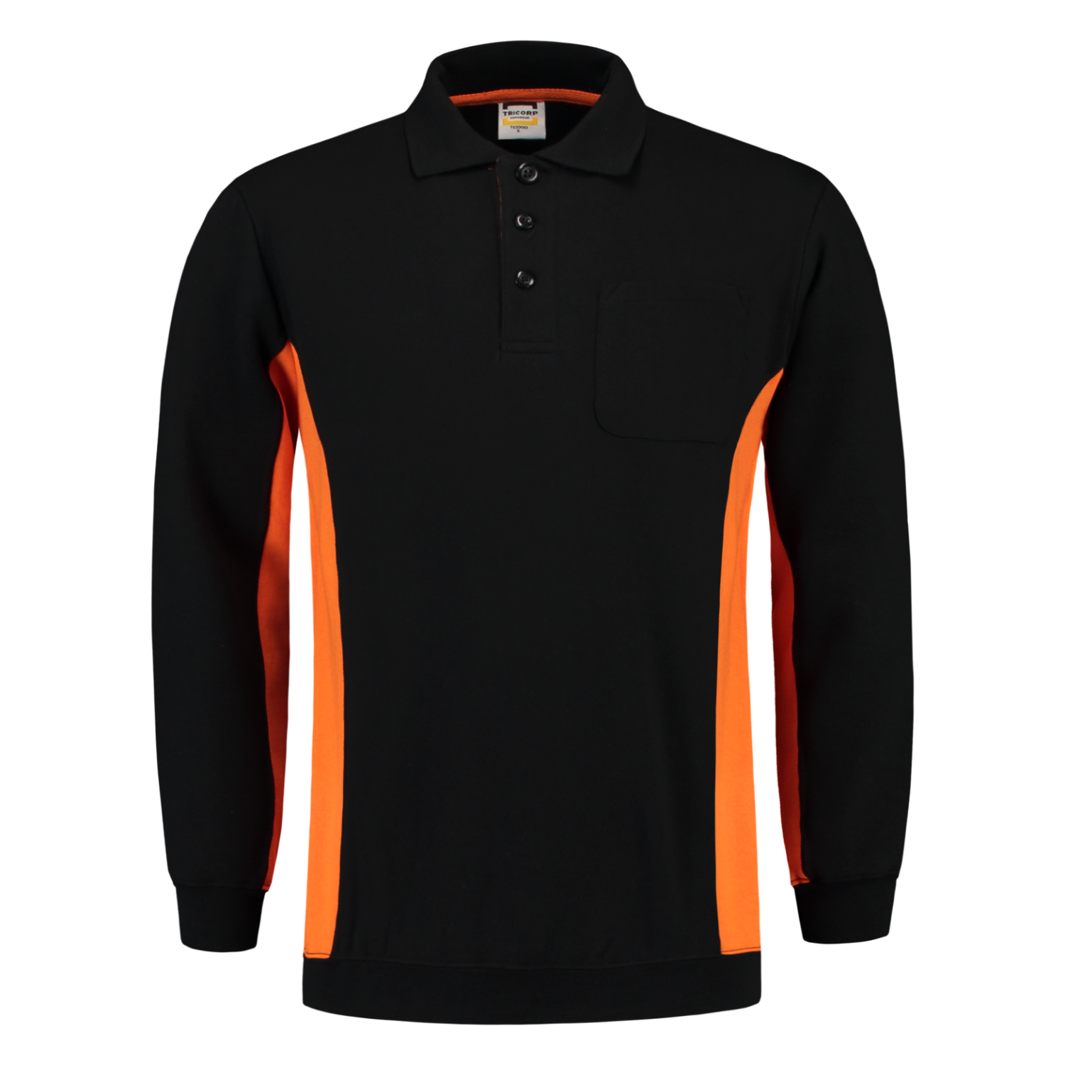 Tricorp Workwear Polosweaters 302001-TS2000 zwart-oranje(blackorange)