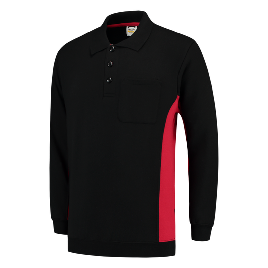 Tricorp Workwear Polosweaters 302001-TS2000 zwart-rood(blackred)