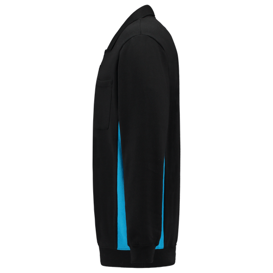 Tricorp Workwear Polosweaters 302001-TS2000 zwart-turkoois(blackturquoise)