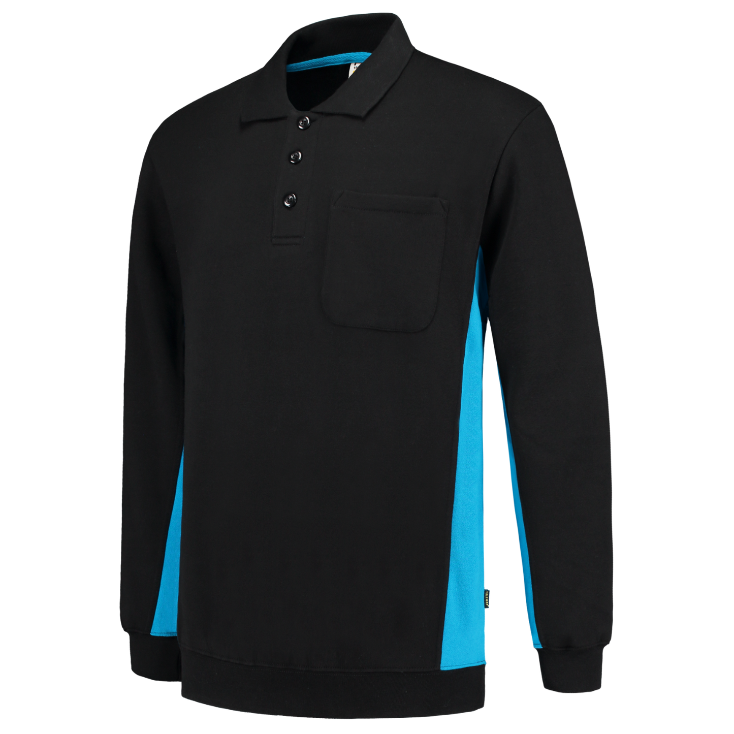 Tricorp Workwear Polosweaters 302001-TS2000 zwart-turkoois(blackturquoise)