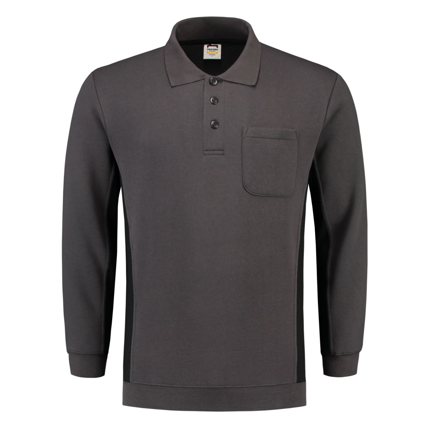 Tricorp Workwear Polosweaters 302001-TS2000 donkergrijs-zwart(darkgreyblack)