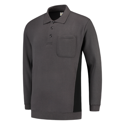 Tricorp Workwear Bicolor Polosweaters 302001-TS2000 donkergrijs-zwart(darkgreyblack)