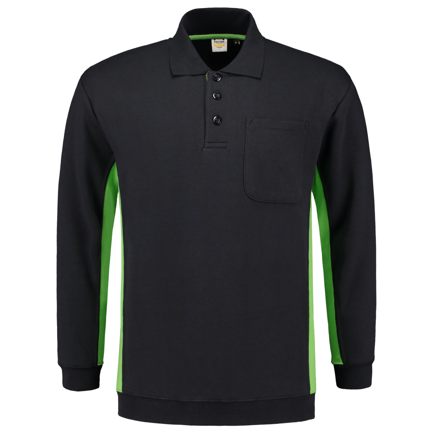 Tricorp Workwear Polosweaters 302001-TS2000 marineblauw-limoen(navylime)