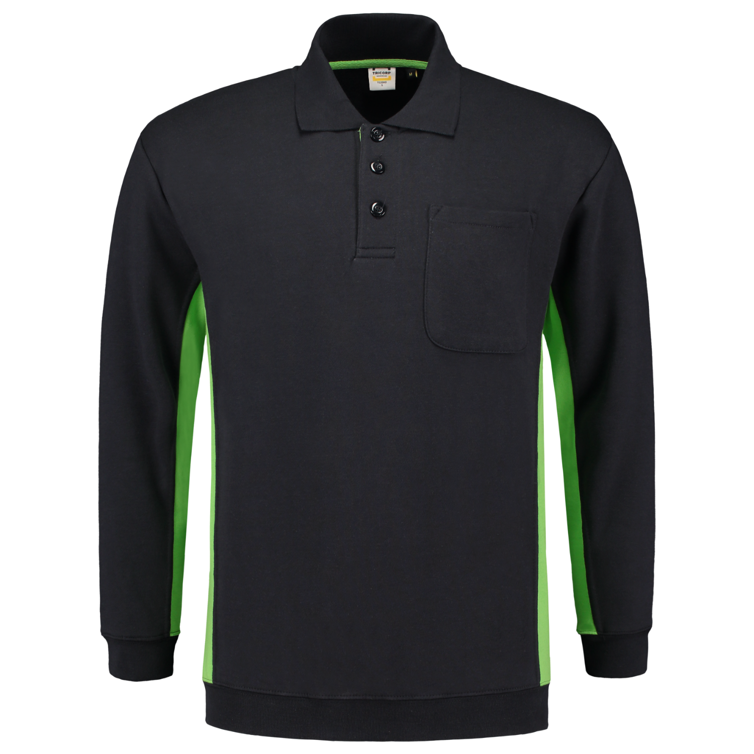 Tricorp Workwear Polosweaters 302001-TS2000 marineblauw-limoen(navylime)