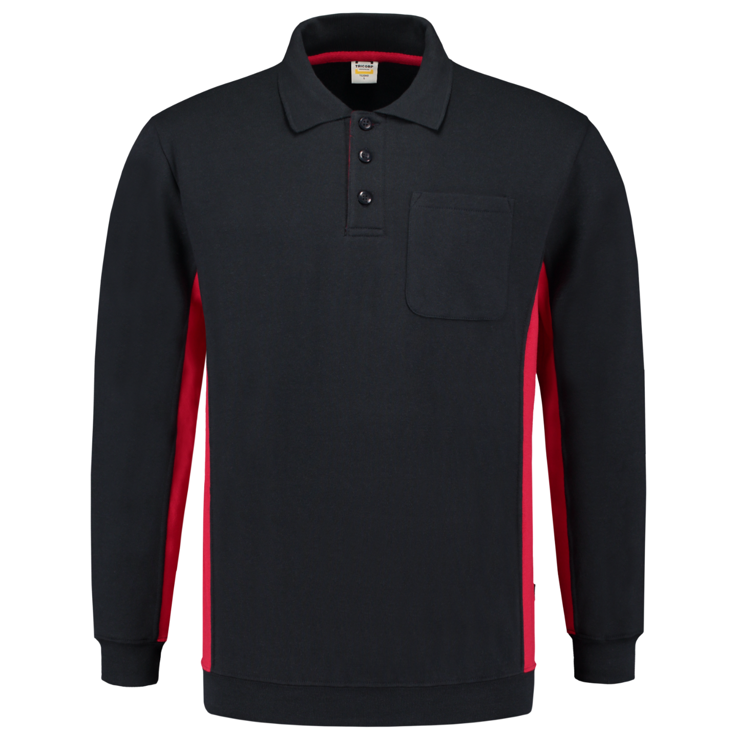 Tricorp Workwear Polosweaters 302001-TS2000 marineblauw-rood(navyred)