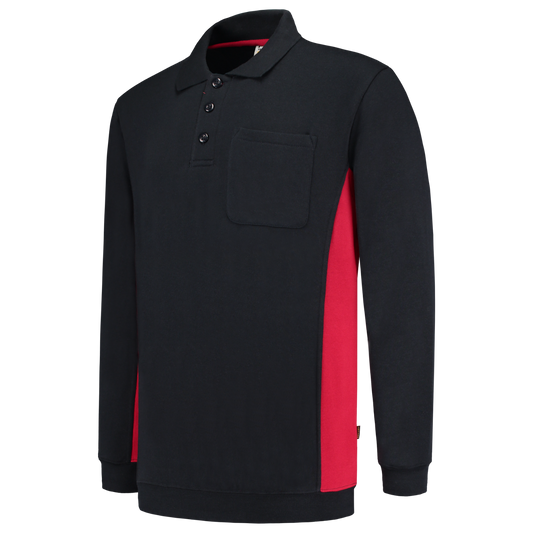 Tricorp Workwear Polosweaters 302001-TS2000 marineblauw-rood(navyred)