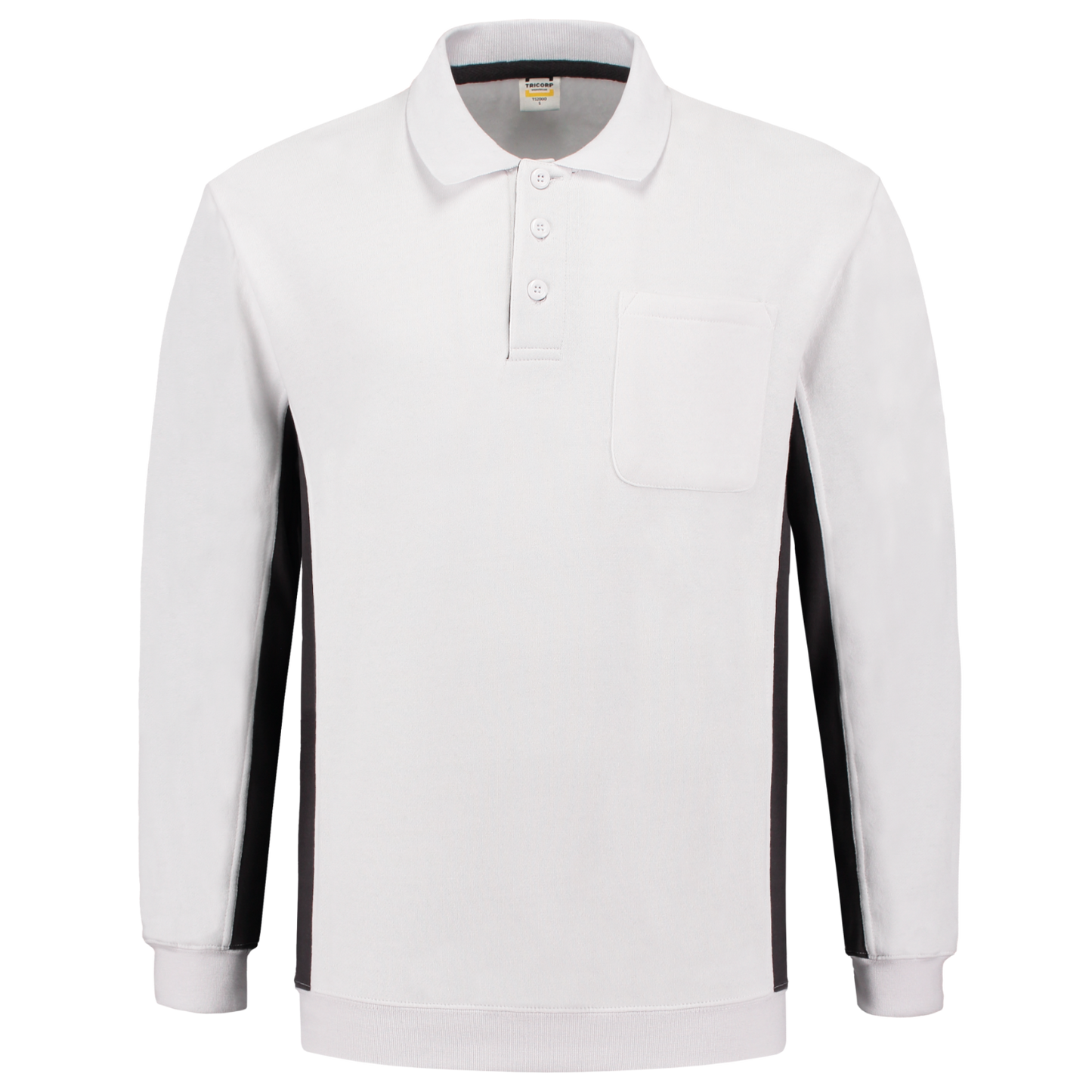 Tricorp Workwear Polosweaters 302001-TS2000 wit-donkergrijs(whitedarkgrey)
