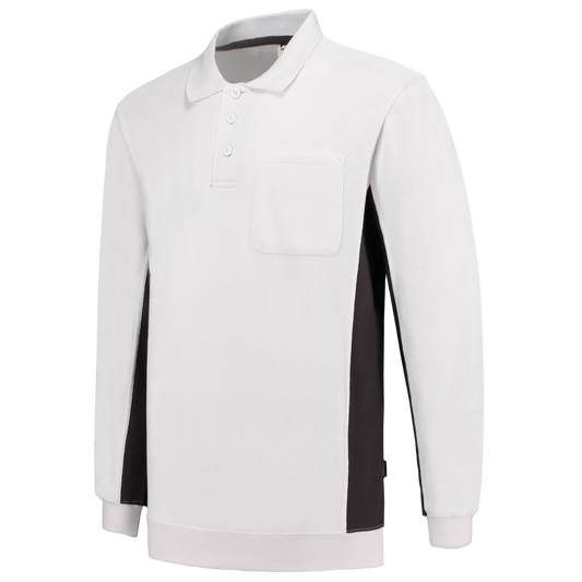 Tricorp Workwear Polosweaters 302001-TS2000 wit-donkergrijs(whitedarkgrey)