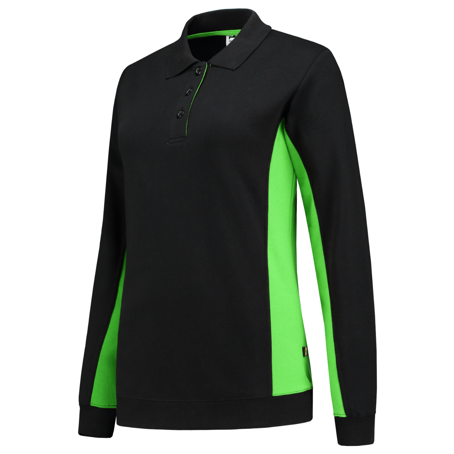 Tricorp Workwear Polosweaters 302002 zwart-limoen(blacklime)