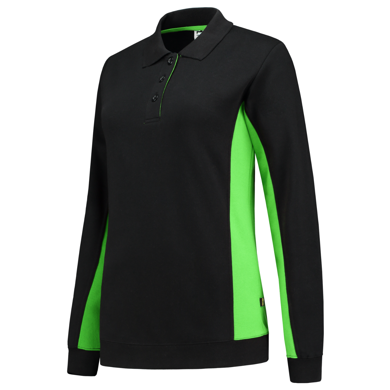 Tricorp Workwear Polosweaters 302002 zwart-limoen(blacklime)
