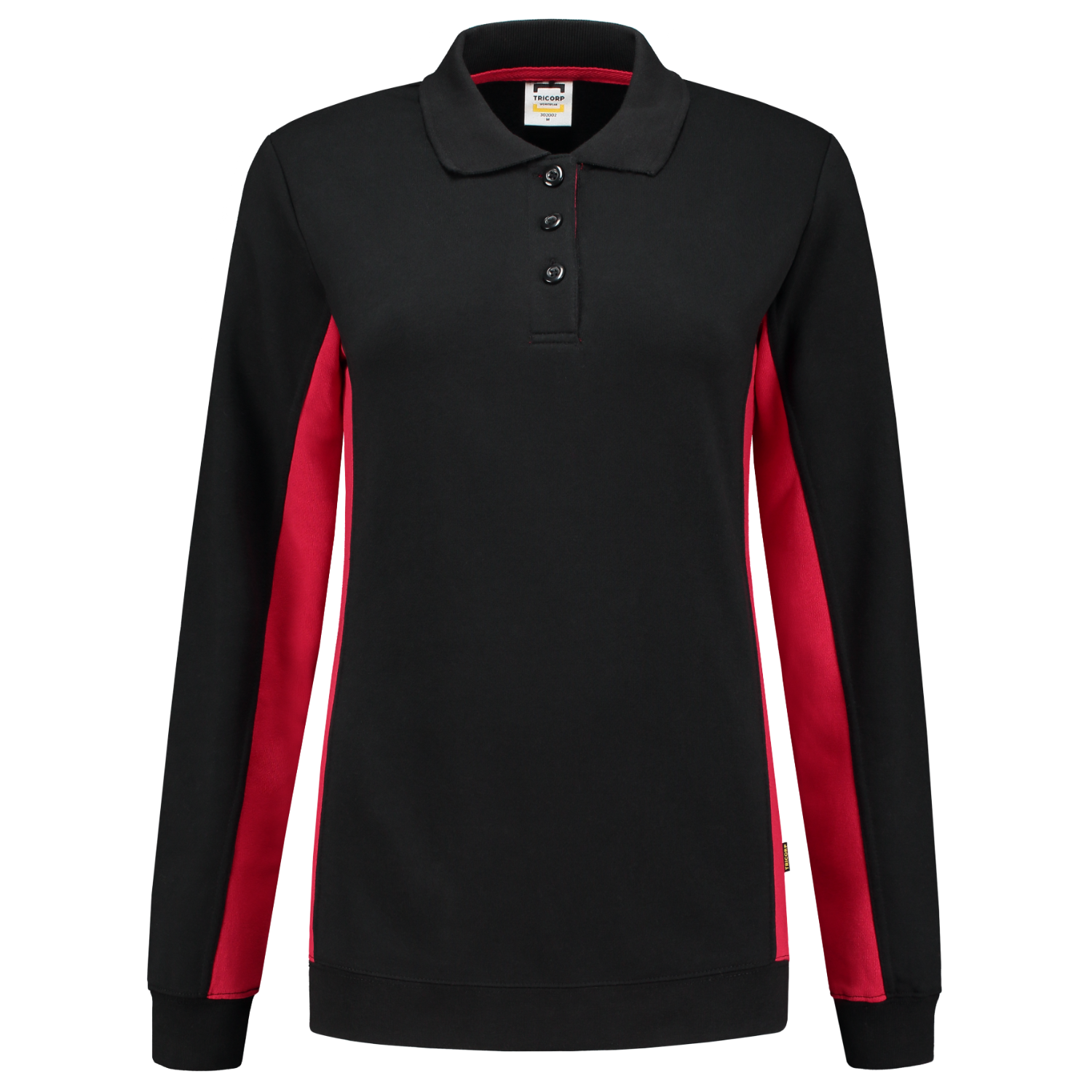 Tricorp Workwear Polosweaters 302002 zwart-rood(blackred)