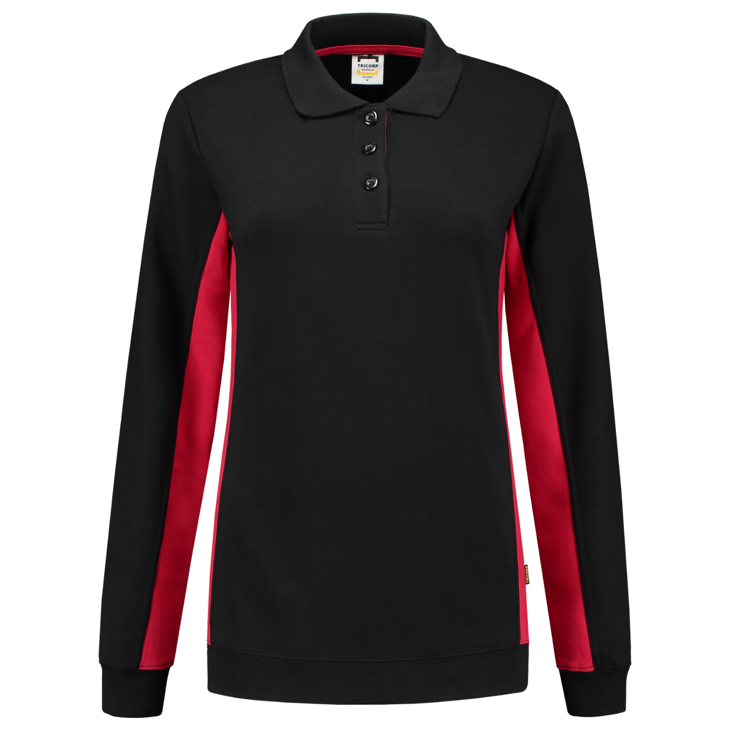 Tricorp Workwear Polosweaters 302002 zwart-rood(blackred)