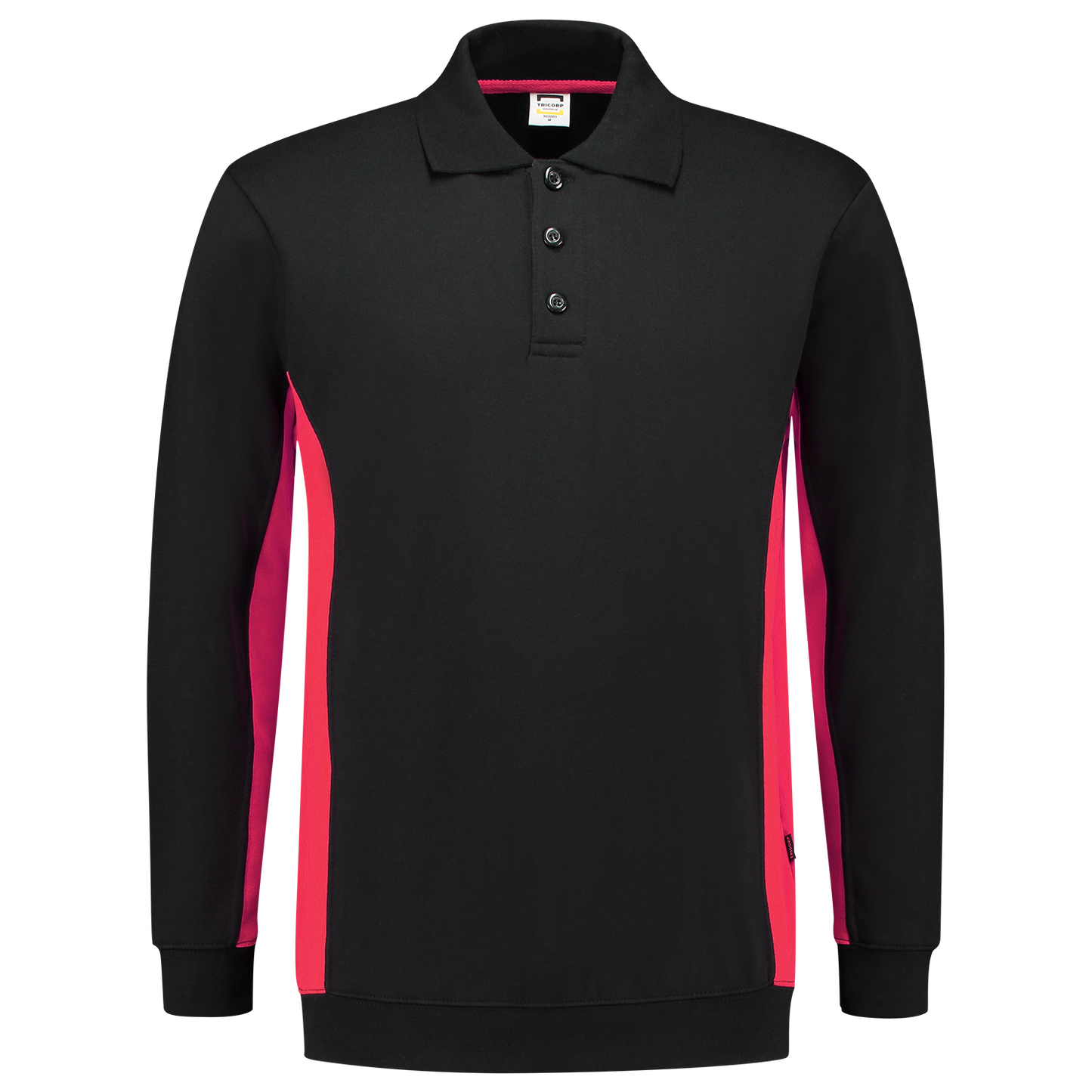 Tricorp Workwear Polosweaters 302003 zwart-rood(blackred)