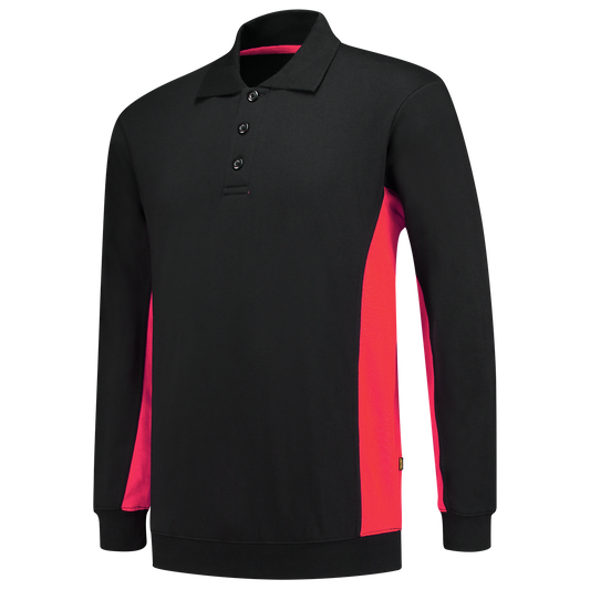 Tricorp Workwear Bicolor Polosweaters 302003 zwart-rood(blackred)