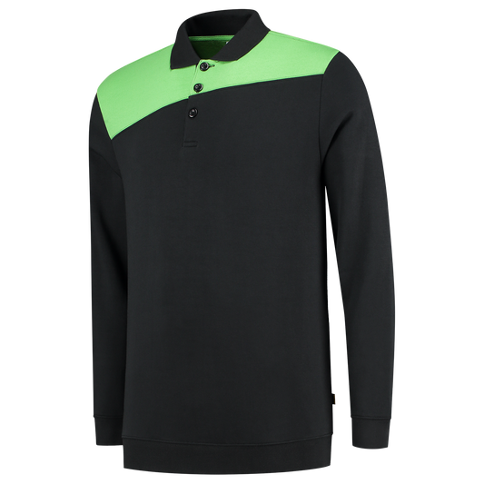 Tricorp Workwear 60 Graden;Bicolor Naden Polosweaters 302004 zwart-limoen(blacklime)