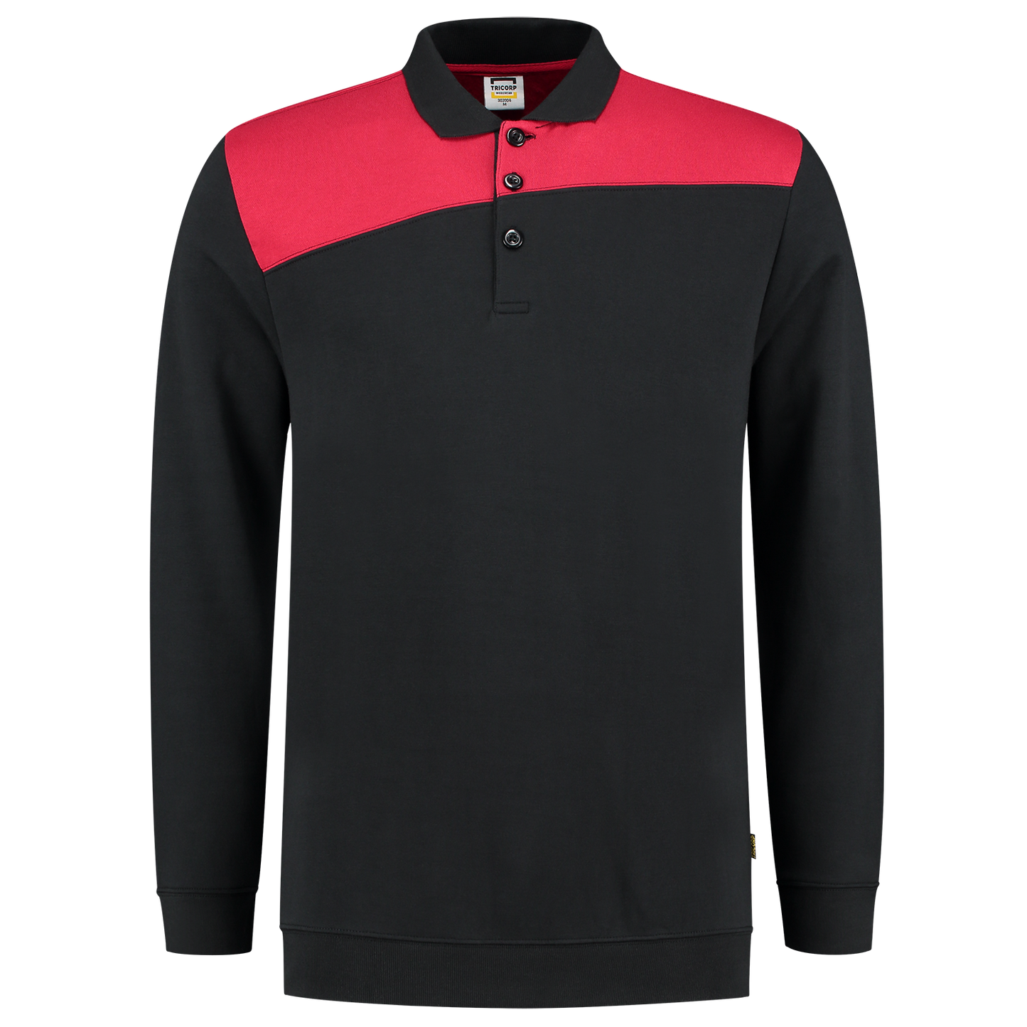 Tricorp Workwear Polosweaters 302004 zwart-rood(blackred)