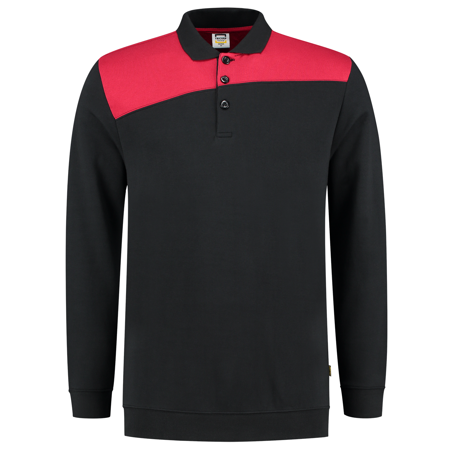 Tricorp Workwear Polosweaters 302004 zwart-rood(blackred)
