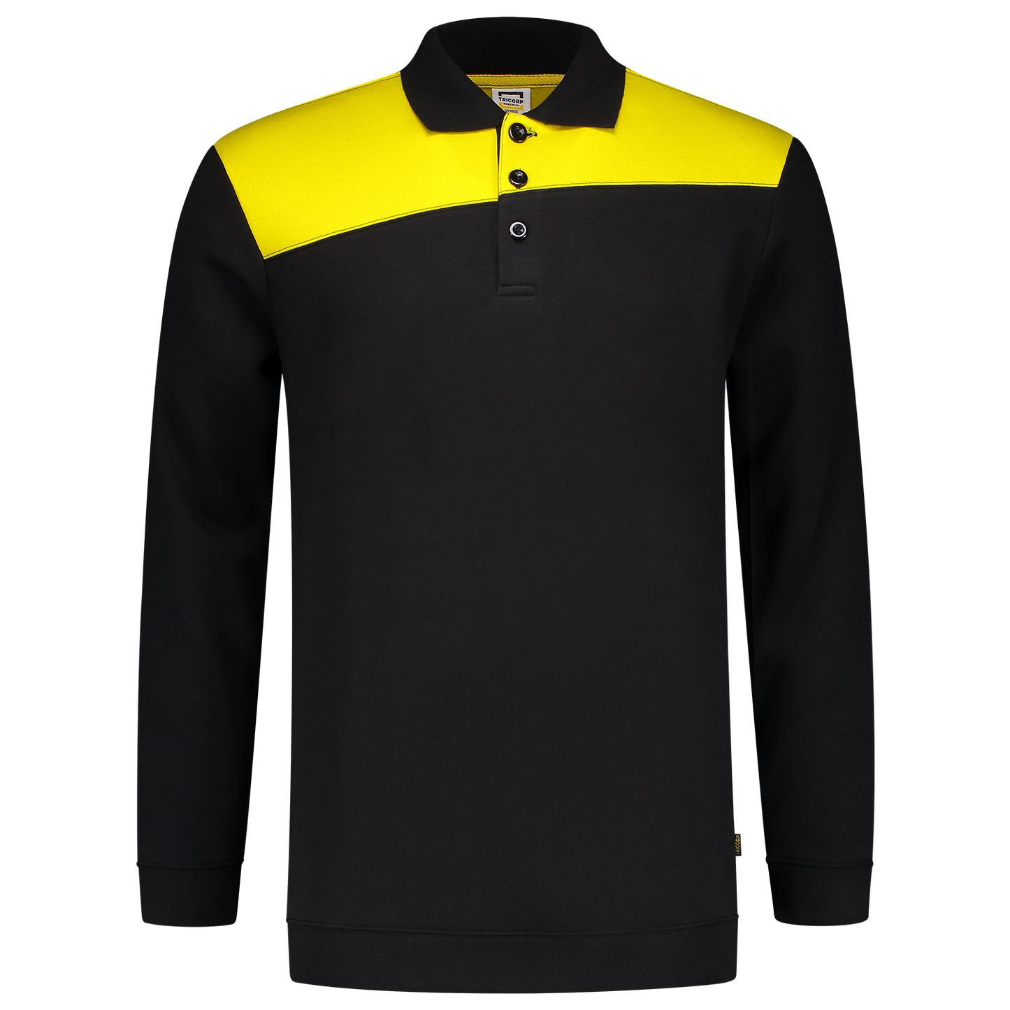 Tricorp Workwear Polosweaters 302004 zwart-geel(blackyellow)