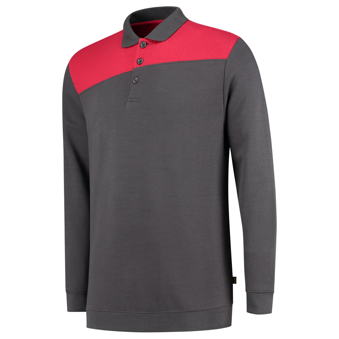 Tricorp Workwear Polosweaters 302004 dronkergrijs-rood(darkgreyred)