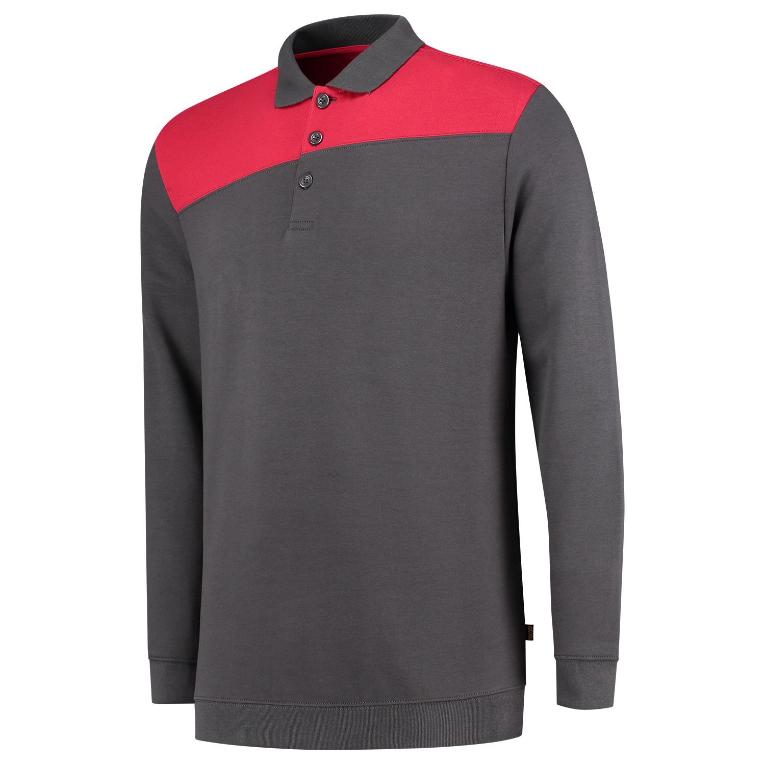 Tricorp Workwear Polosweaters 302004 dronkergrijs-rood(darkgreyred)
