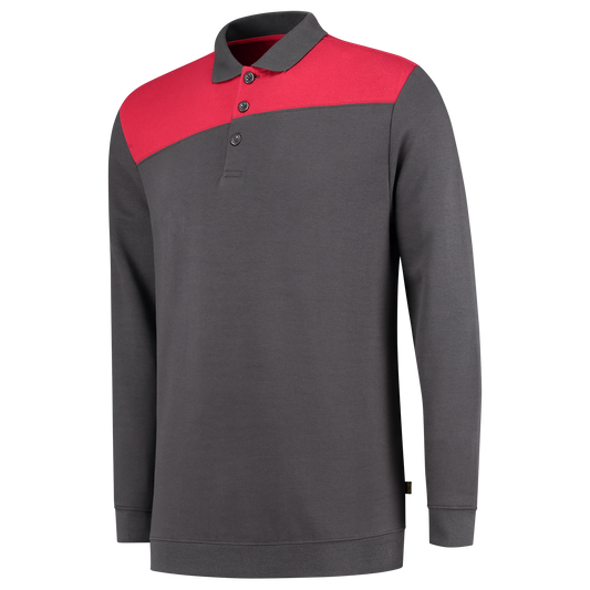 Tricorp Workwear Polosweaters 302004 dronkergrijs-rood(darkgreyred)