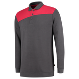Tricorp Workwear Polosweaters 302004 dronkergrijs-rood(darkgreyred)