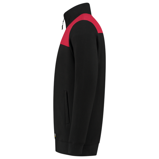 Tricorp Workwear 60 Graden;Bicolor Naden Sweaters 302014 zwart-rood(blackred)