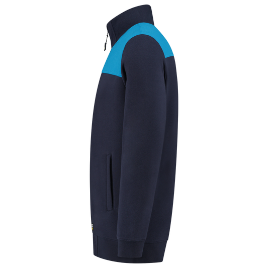 Tricorp Workwear 60 Graden;Bicolor Naden Sweaters 302014 inktzwart-Turquoise(inkturquoise)