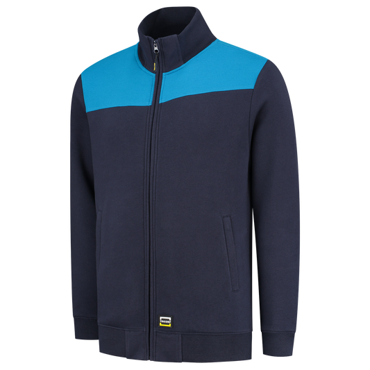 Tricorp Workwear 60 Graden;Bicolor Naden Sweaters 302014 inktzwart-Turquoise(inkturquoise)