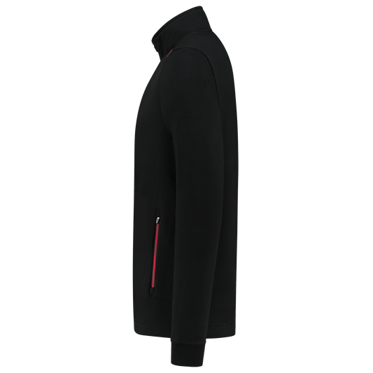 Tricorp Accent Sweatvest 302702 bicolor unisex zwart-rood(blackred)