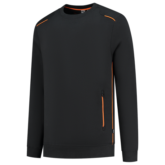 Tricorp Accent Sweaters 302703 bicolor unisex zwart-oranje(blackorange)