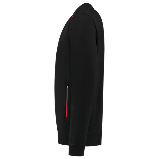 Tricorp Workwear 60 Graden;Accent Sweaters 302703 bicolor unisex zwart-rood(blackred)