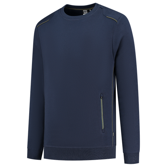 Tricorp Accent Sweaters 302703 bicolor unisex inktblauw-legergroen(inkarmy)