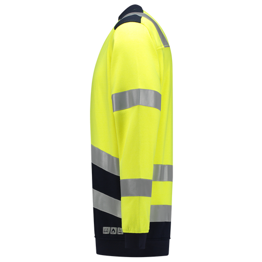 Tricorp Safety Polosweaters 303002 Multinorm fluo geel-inktblauw(fluoryellowink)