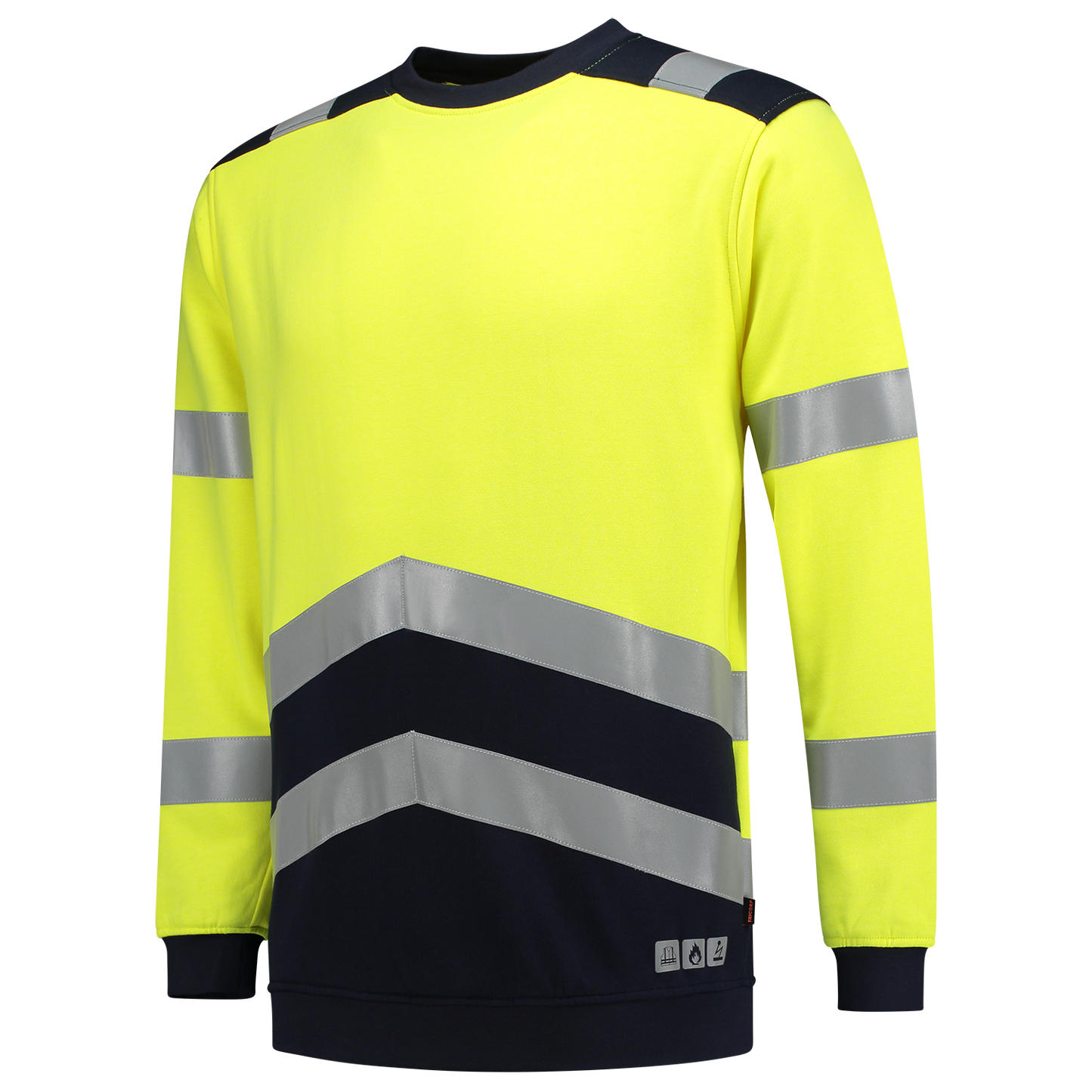 Tricorp Safety Polosweaters 303002 Multinorm fluo geel-inktblauw(fluoryellowink)