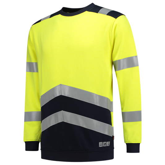 Tricorp Safety Polosweaters 303002 Multinorm fluo geel-inktblauw(fluoryellowink)