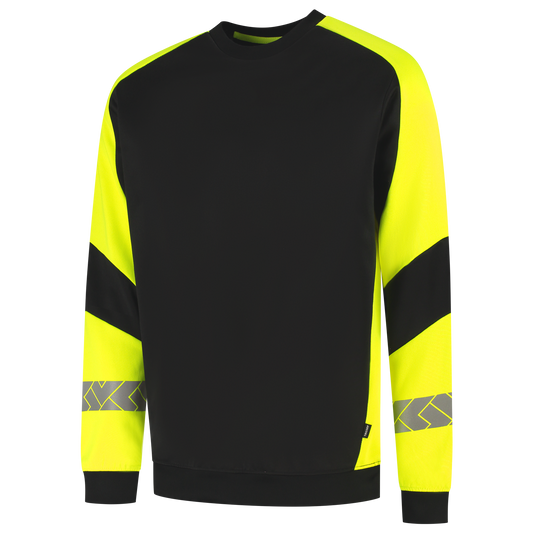 Tricorp Workwear Reflective Redefined Sweaters 306101 HiVis zwart-fluo geel(blackfluoryellow)