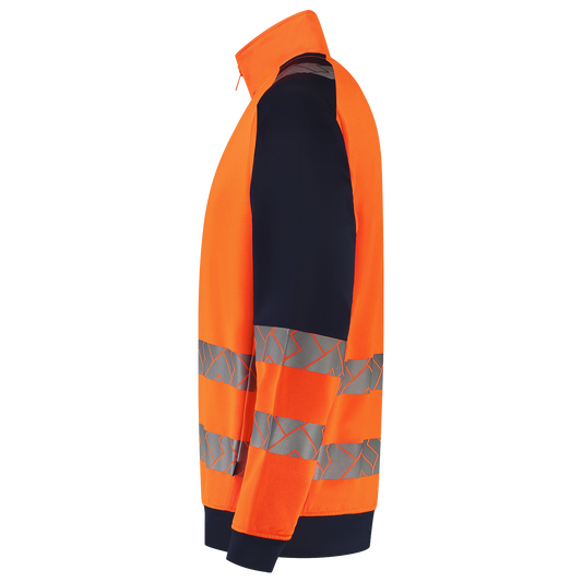 Tricorp Workwear High Vis Redefined Zip Sweaters HiVis 306106 fluo oranje-inktblauw(fluororangeink)