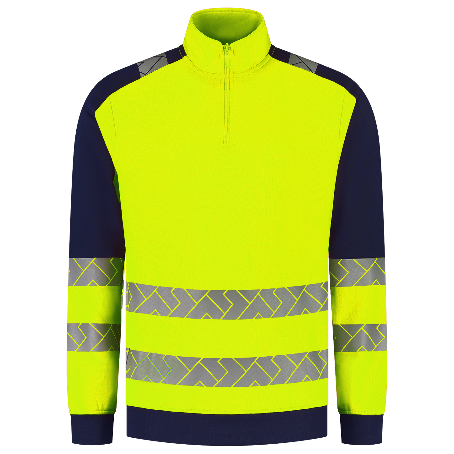 Tricorp Workwear High Vis Redefined Zip Sweaters HiVis 306106 fluo geel-inktblauw(fluoryellowink)