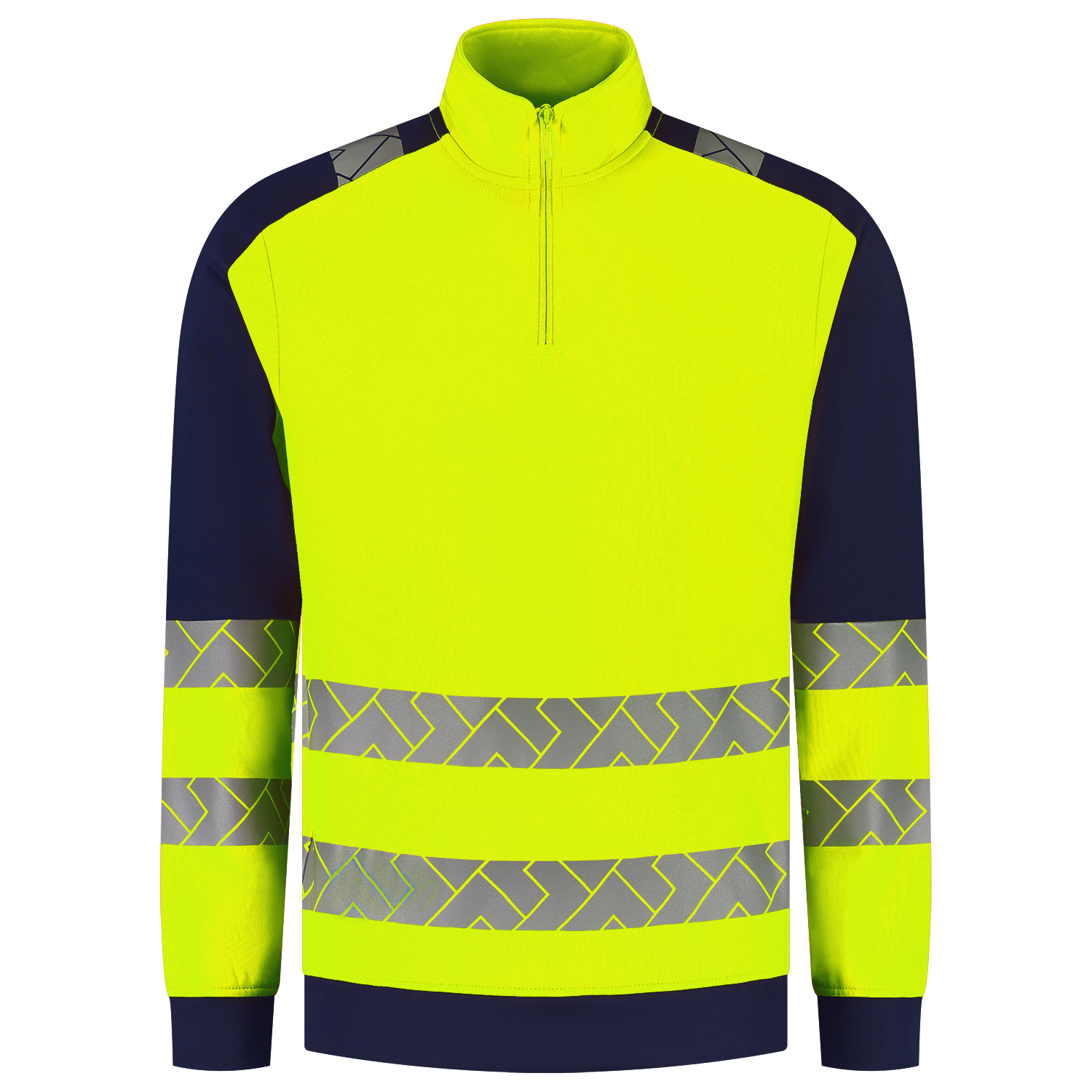 Tricorp Workwear High Vis Redefined Zip Sweaters HiVis 306106 fluo geel-inktblauw(fluoryellowink)